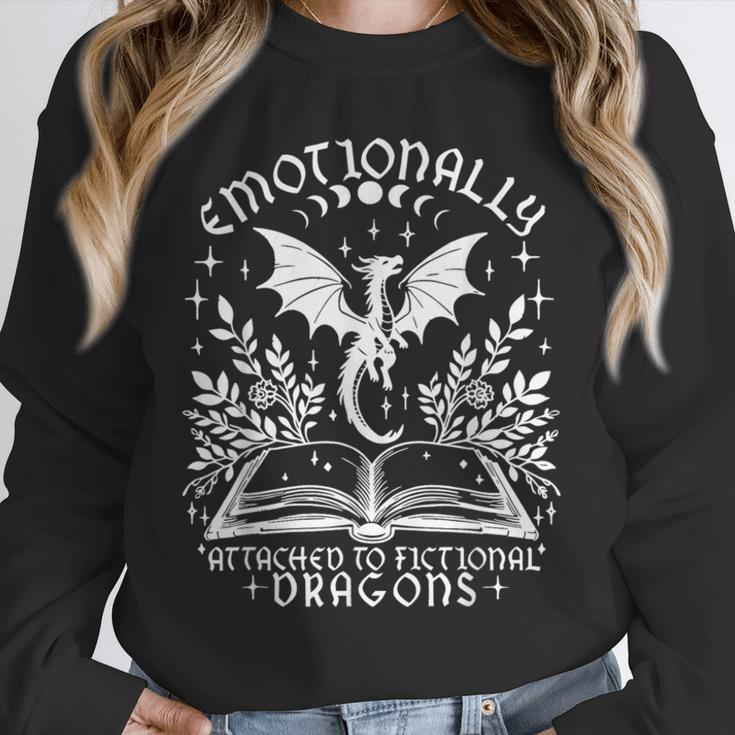 Women Dragons Bookish Fantasy Book Club Book Lover Reader Unisex Sweatshirt