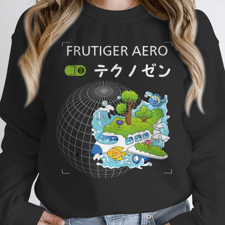 Women's Frutiger Aero Y2K Fashion Trends Statement Piece Tech Orbite Unisex Sweatshirt
