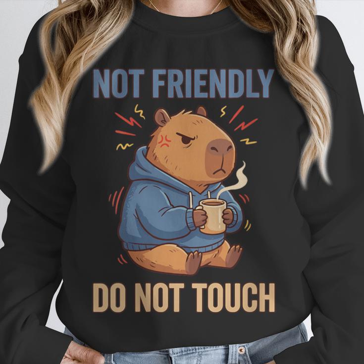 Women's Grouchy Capybara Not Friendly Do Not Touch Introvert Unisex Sweatshirt Women's Grouchy Capybara Not Friendly Do Not Touch Introvert Unisex Sweatshirt