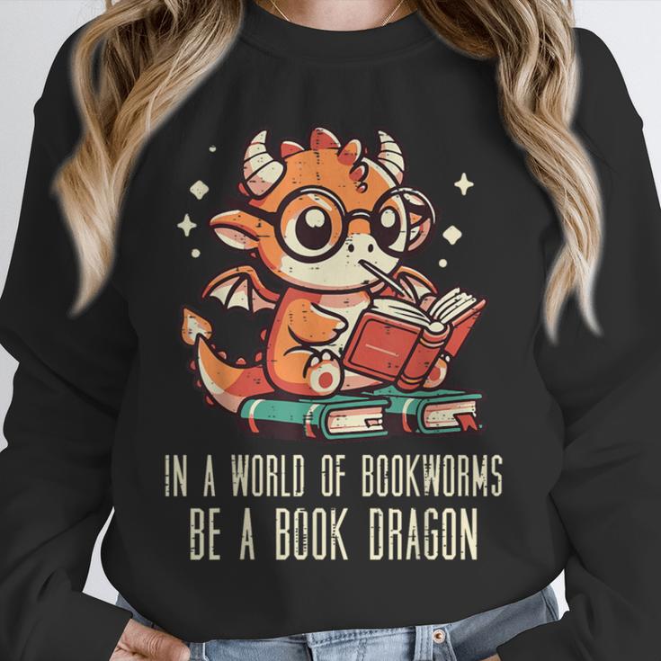In World Of Bookworms Be Book Dragon Cute Women Kids Men Unisex Sweatshirt In World Of Bookworms Be Book Dragon Cute Women Kids Men Unisex Sweatshirt