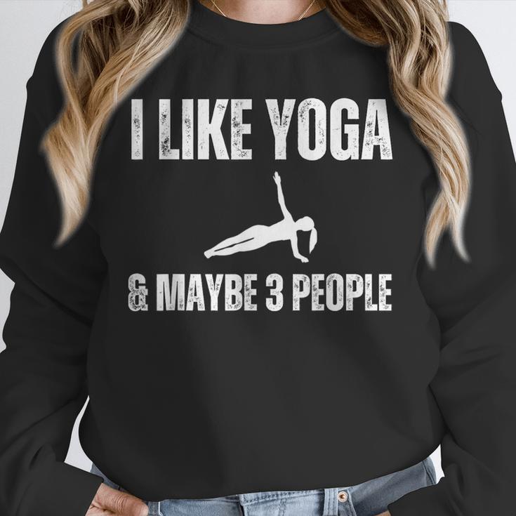 I Like Yoga And Maybe 3 People Introvert Namaste Unisex Sweatshirt