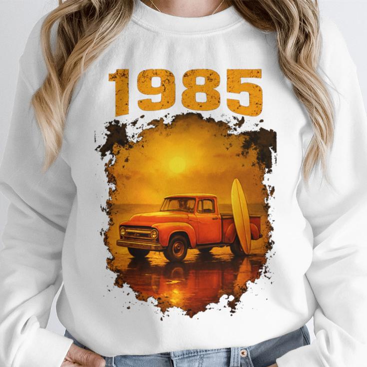 1985 Vintage Sunset Surf Truck Retro Beach Nostalgia Unisex Sweatshirt