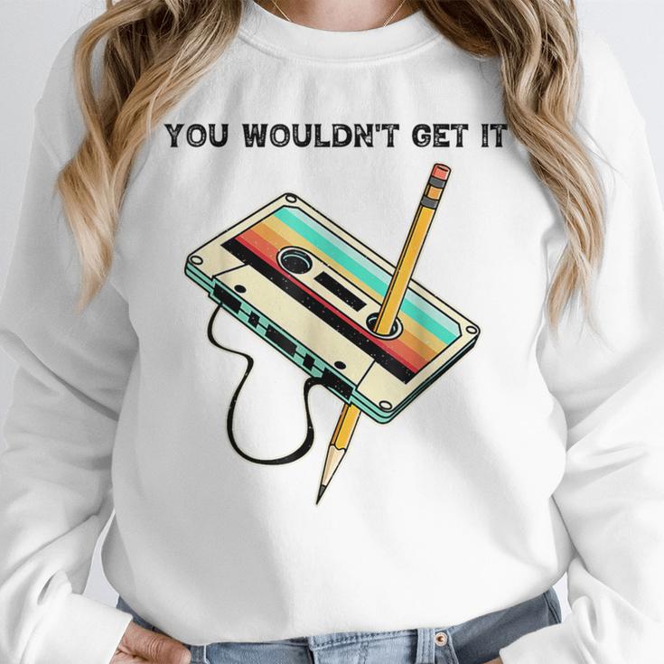 70s 80s 90s Retro Party Costume Nostalgia Cassette Unisex Sweatshirt