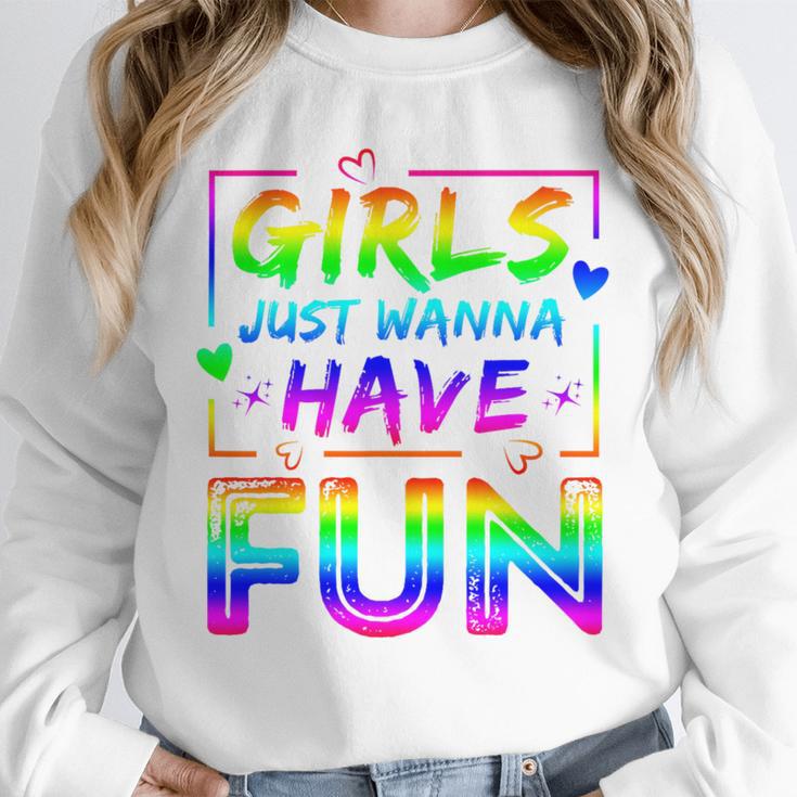 80's Girls Just Wanna Have Fun Nostalgia 1980s Style Premium Tri-Blend Unisex Sweatshirt