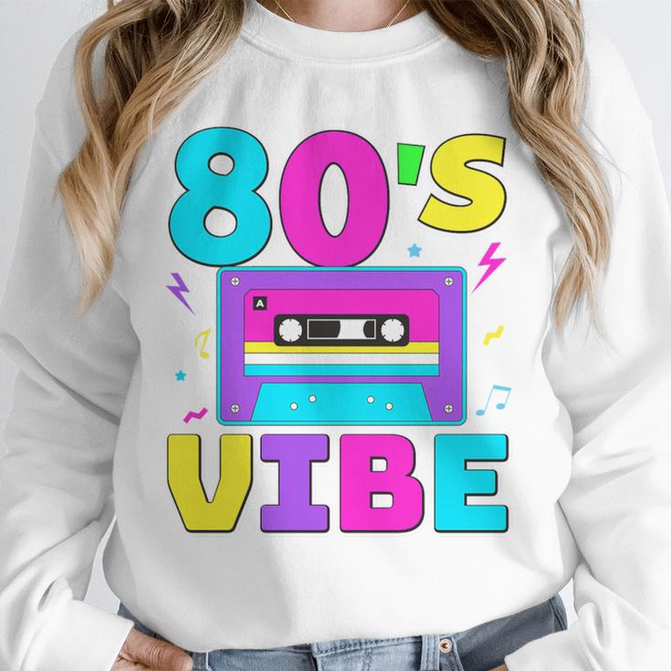 80's Vibe Retro Style Cassette Tape Nostalgia 1980s Party Premium Tri-Blend Unisex Sweatshirt