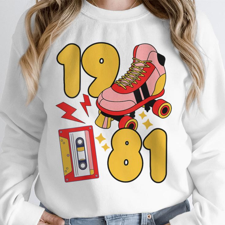 80s Vibes Mixed Tapes & Roller Skates 1981 Nostalgia Retro Unisex Sweatshirt 80s Vibes Mixed Tapes & Roller Skates 1981 Nostalgia Retro Unisex Sweatshirt