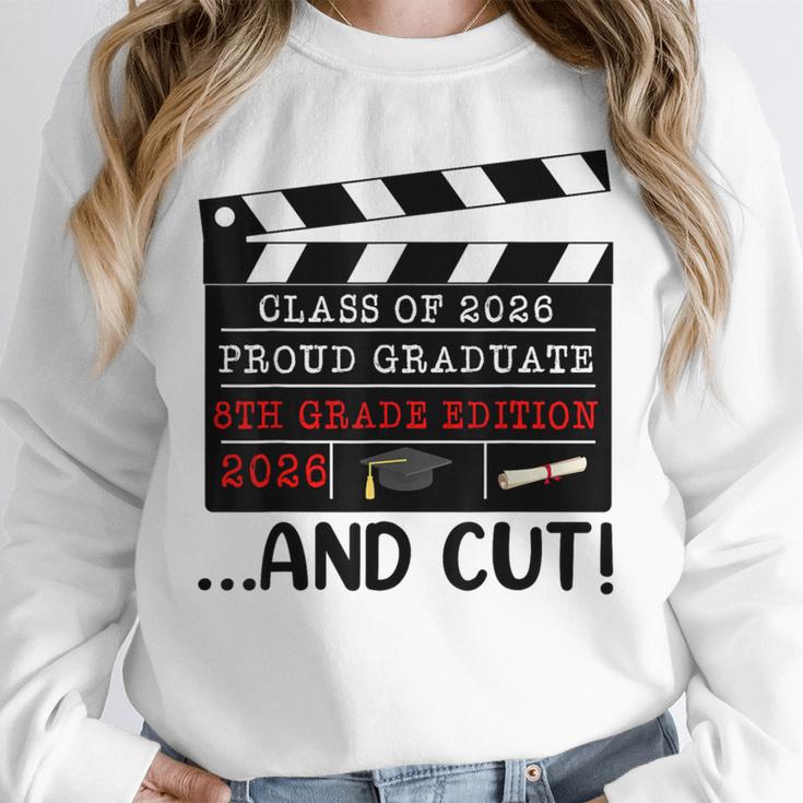 8th Grade Graduation 2026 Graduate Clapperboard Unisex Sweatshirt