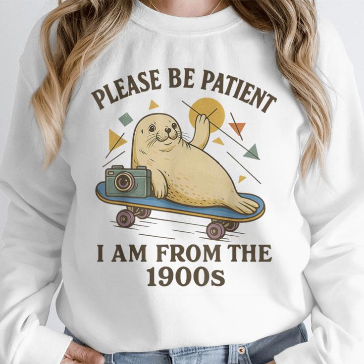 90s Manatee Humor Please Patient I'm From The 1900s Unisex Sweatshirt