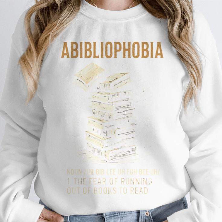 Abibliophobia Books Lover Bookworm Bookaholic Reader Unisex Sweatshirt Abibliophobia Books Lover Bookworm Bookaholic Reader Unisex Sweatshirt