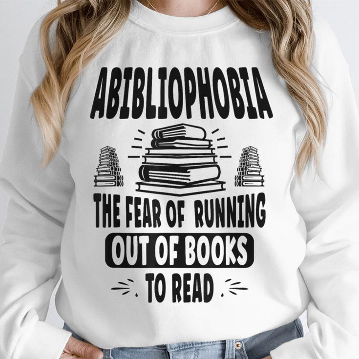 Abibliophobia Definition Book Reading Lover Fans Text Unisex Sweatshirt