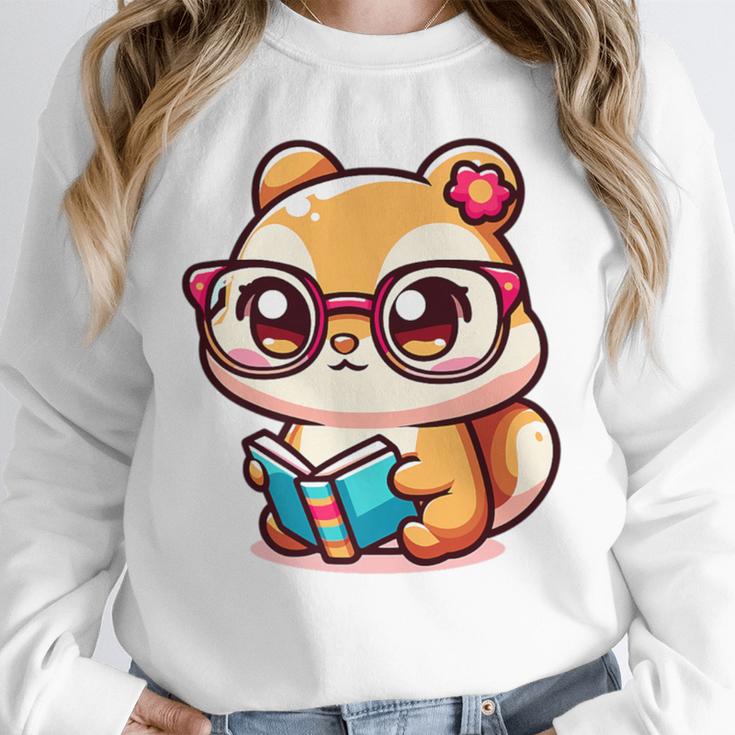 Adorable Book Lover Chipmunk With Reading Glasses Cute Premium Unisex Sweatshirt Adorable Book Lover Chipmunk With Reading Glasses Cute Premium Unisex Sweatshirt