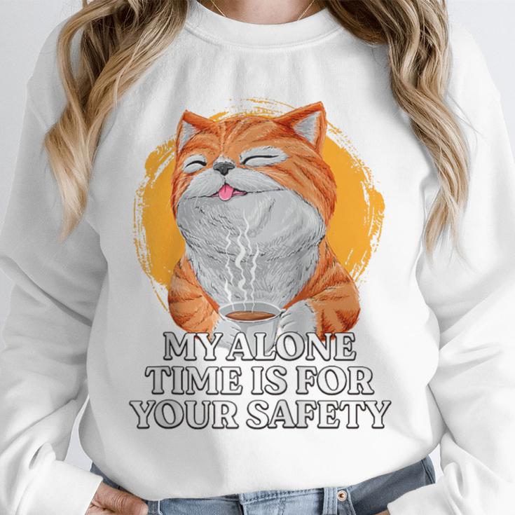 My Alone Time Is For Your Safety Coffee Lover Introvert Raglan Baseball Tee Unisex Sweatshirt