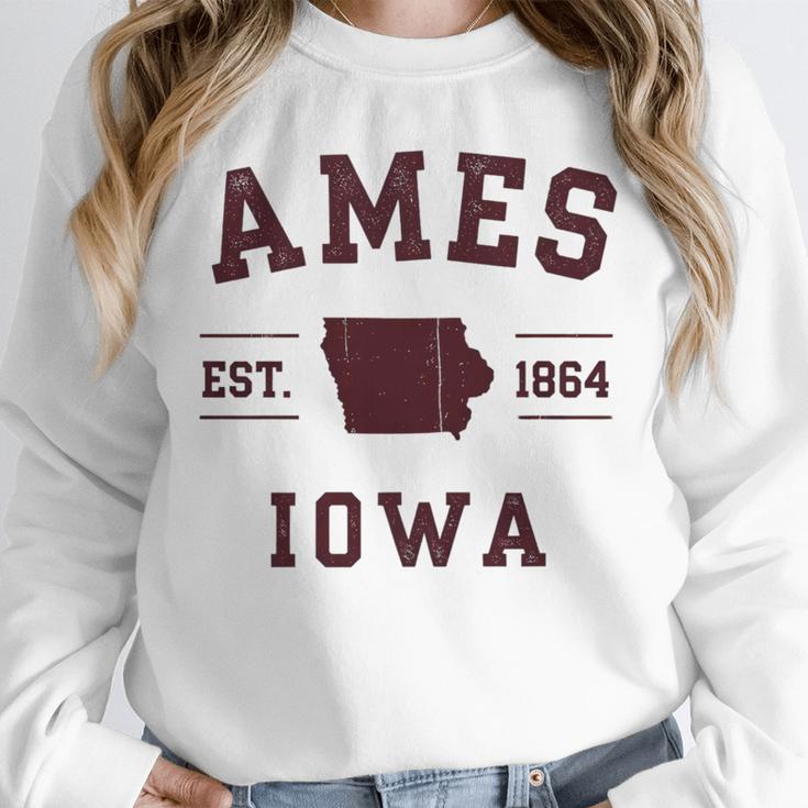 Ames Iowa Est 1864 Nostalgia Premium Tri-Blend Unisex Sweatshirt