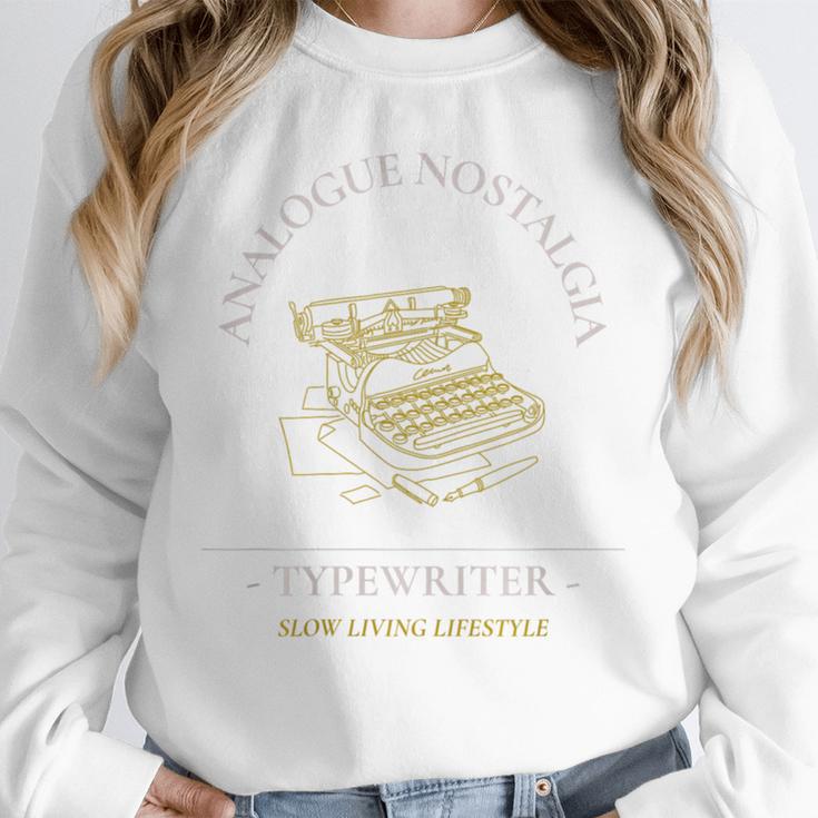 Analogue Nostalgia Typewriter Graphic Premium Tri-Blend Unisex Sweatshirt