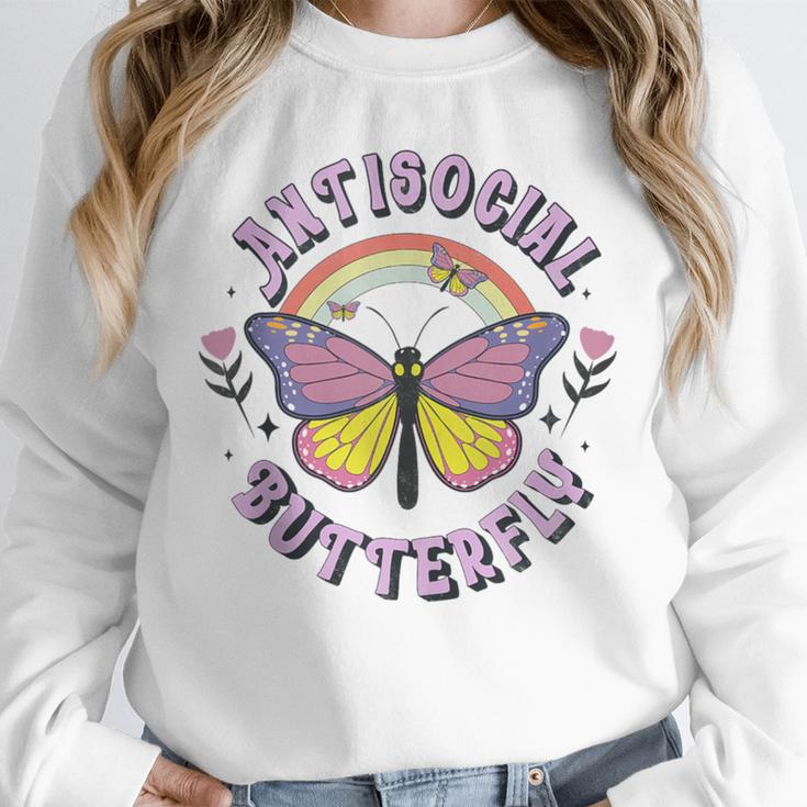 Antisocial Butterfly Tees For Introvert Men Women Girls Unisex Sweatshirt Antisocial Butterfly Tees For Introvert Men Women Girls Unisex Sweatshirt