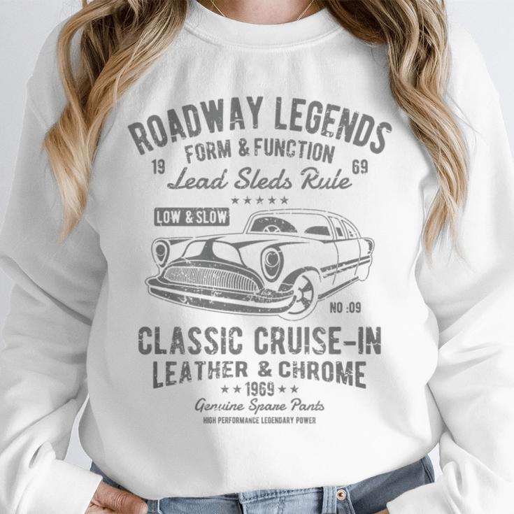 Automotive Nostalgia Classic Car Cruise-In Distressed Premium Tri-Blend Unisex Sweatshirt