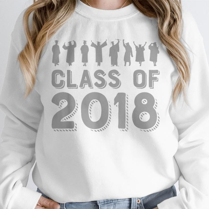 Blue & Grey Class Of 2018 Senior GraduationShirt Unisex Sweatshirt