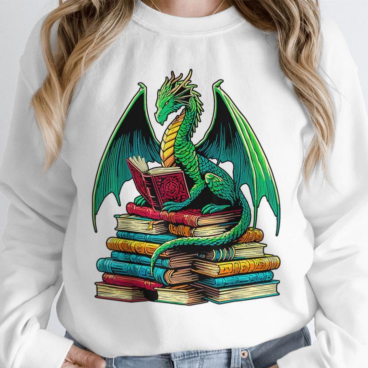 Book Dragon Reading Books Unisex Sweatshirt