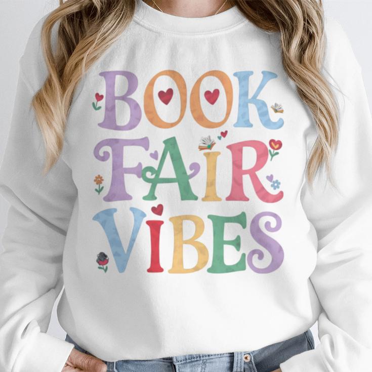 Book Fair Vibes Groovy Retro Reading Unisex Sweatshirt