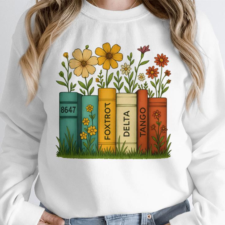 Book Flower 8647 Foxtrots Deltas Tangos Unisex Sweatshirt