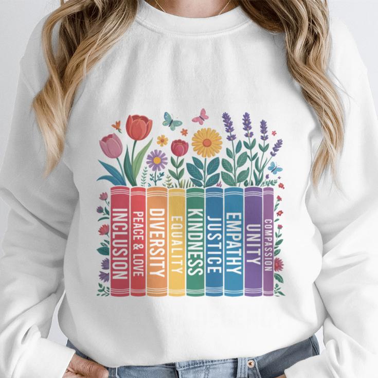 Book Flower Radicalized By Basic Decency Feminist Leftist Unisex Sweatshirt Book Flower Radicalized By Basic Decency Feminist Leftist Unisex Sweatshirt
