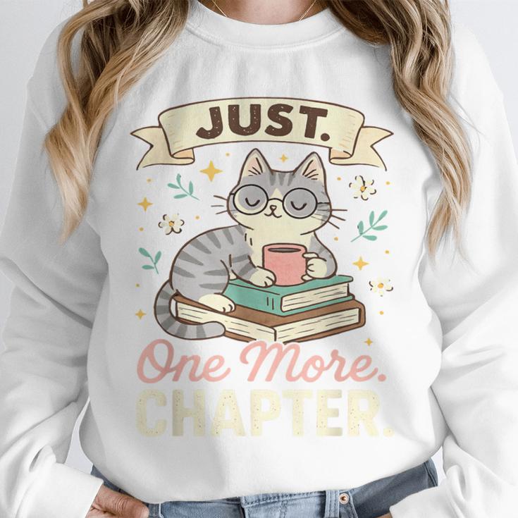 Book Lover Cute Cat Coffee Just 1 More Chapter Cozy Reading Unisex Sweatshirt Book Lover Cute Cat Coffee Just 1 More Chapter Cozy Reading Unisex Sweatshirt
