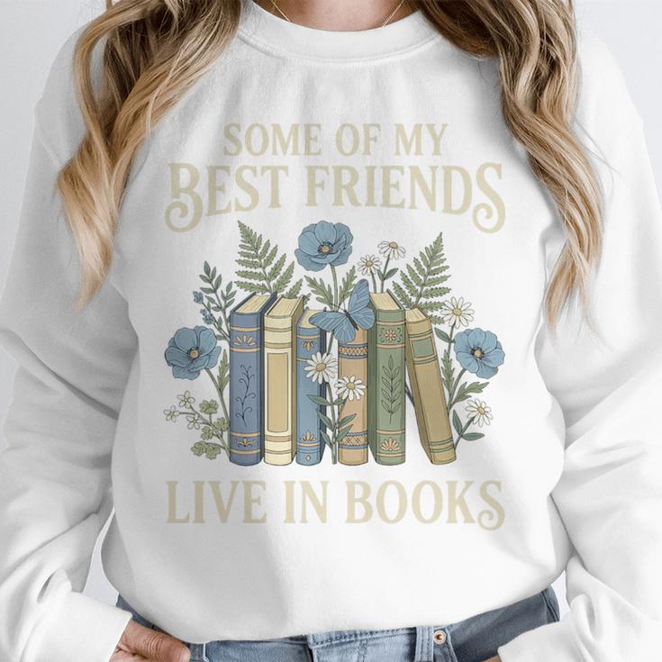 Book Lover Vintage Botanical Friends Premium Tri-Blend Unisex Sweatshirt