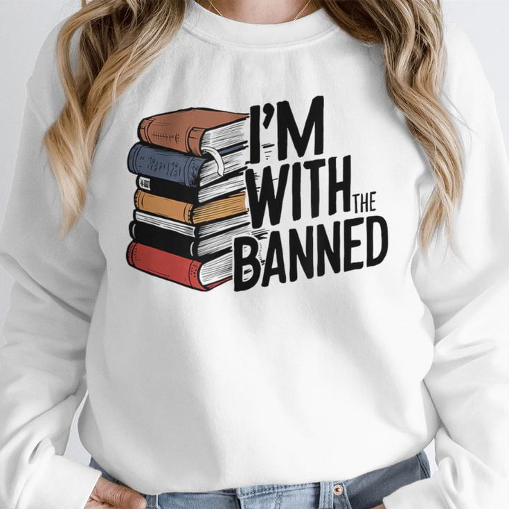 Book Lovers Im With The Banned Books For Reading Librarian Unisex Sweatshirt