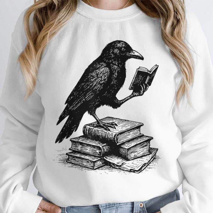 Book Raven Vintage Dark Academia Literature Reading Unisex Sweatshirt Book Raven Vintage Dark Academia Literature Reading Unisex Sweatshirt