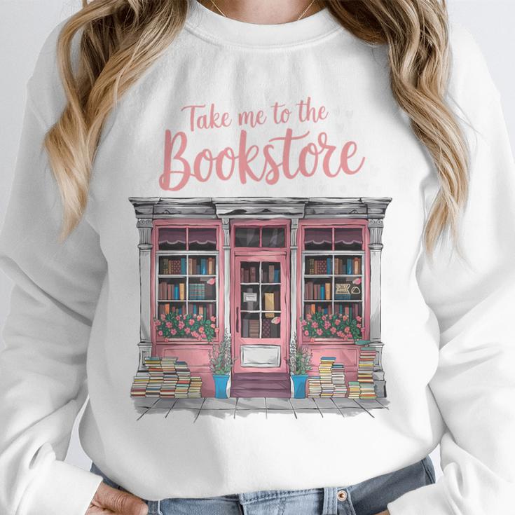 Take Me To The Book Store Librarians Valentine's Day Premium Unisex Sweatshirt