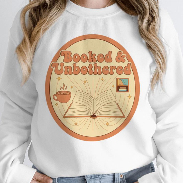 Booked & Unbothered Book Lover Tee Unisex Sweatshirt