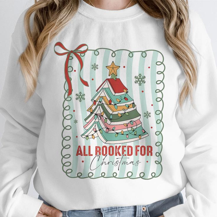 All Booked For Christmas Book Xmas Tree Coquette Bow Lights Unisex Sweatshirt All Booked For Christmas Book Xmas Tree Coquette Bow Lights Unisex Sweatshirt