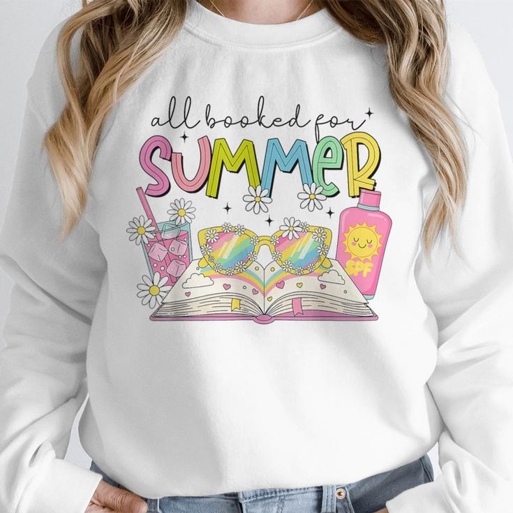 All Booked For Summer Reading Beach Floral Bookish Book Girl Unisex Sweatshirt