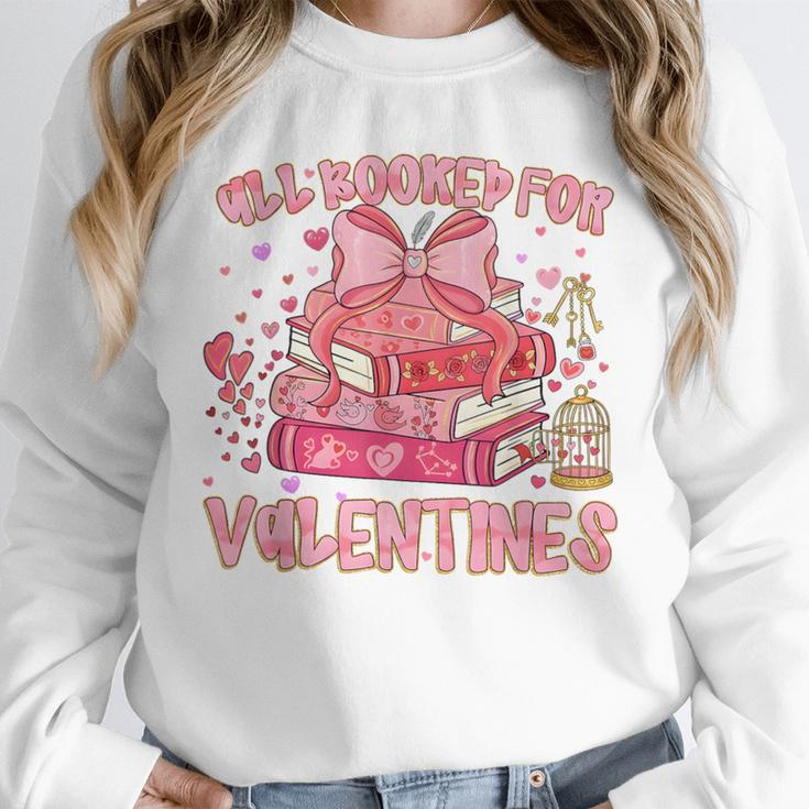 All Booked For Valentines Book Lovers Teacher Kid Valentines Unisex Sweatshirt
