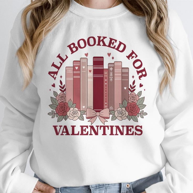 All Booked For Valentines Day Bookish Readers Book Lovers Unisex Sweatshirt