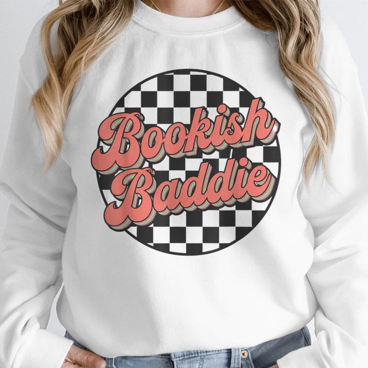 Bookish Baddie Retro Aesthetic Typography Unisex Sweatshirt