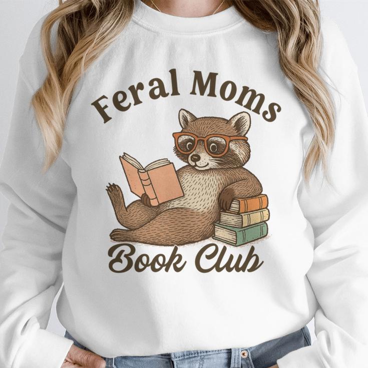 Bookish Feral Moms Book Club Raccoon Mother's Day Bookworm Unisex Sweatshirt Bookish Feral Moms Book Club Raccoon Mother's Day Bookworm Unisex Sweatshirt