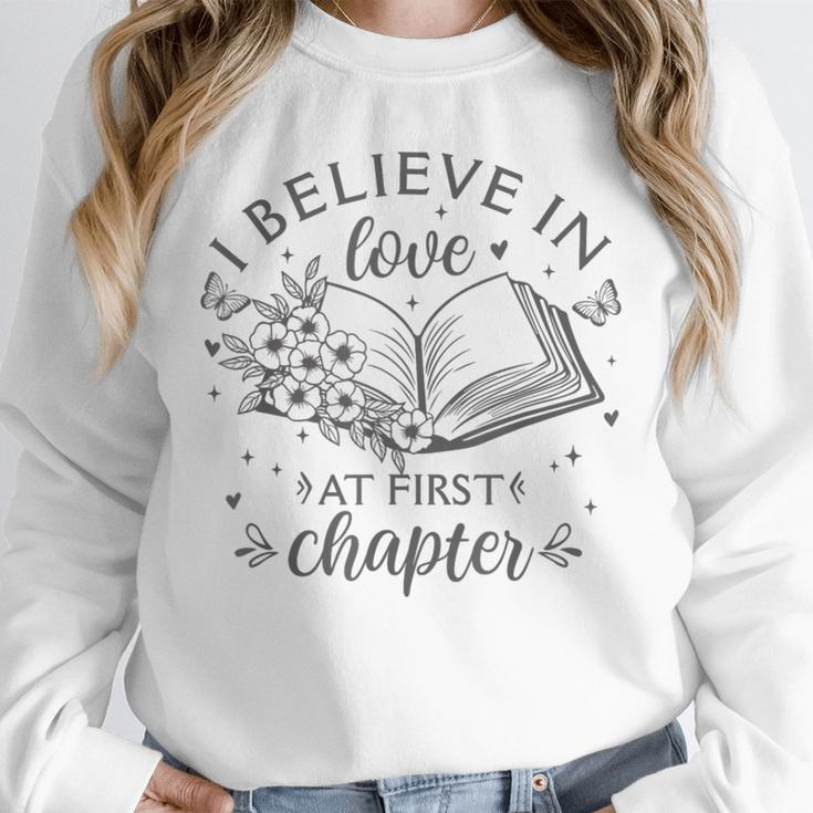 Books I Believe In Love At First Chapter Book Lover Unisex Sweatshirt Books I Believe In Love At First Chapter Book Lover Unisex Sweatshirt