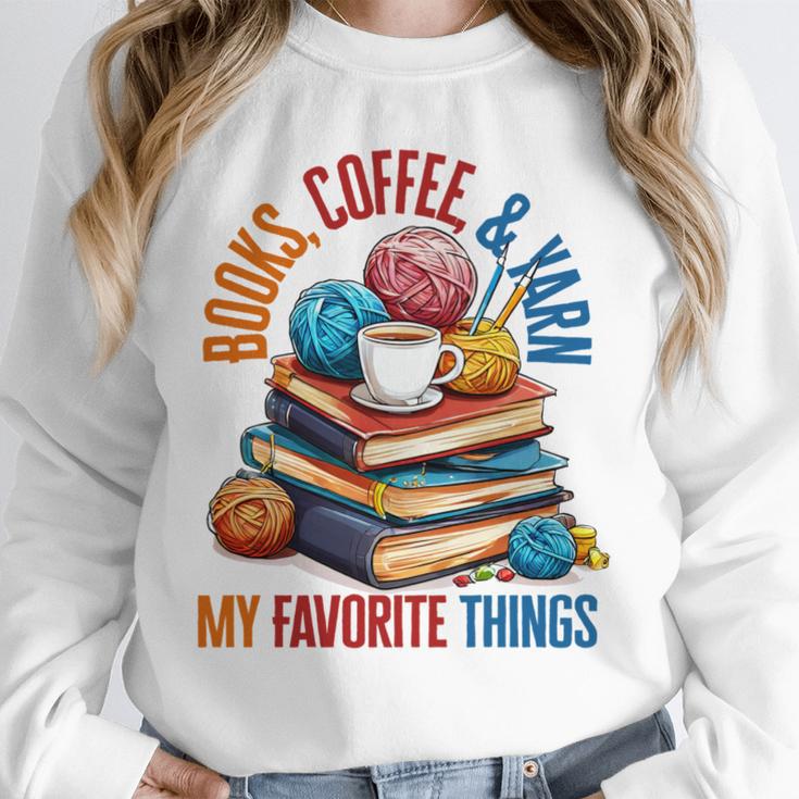 Books Coffee & Yarn Lover My Favorite Things Unisex Sweatshirt