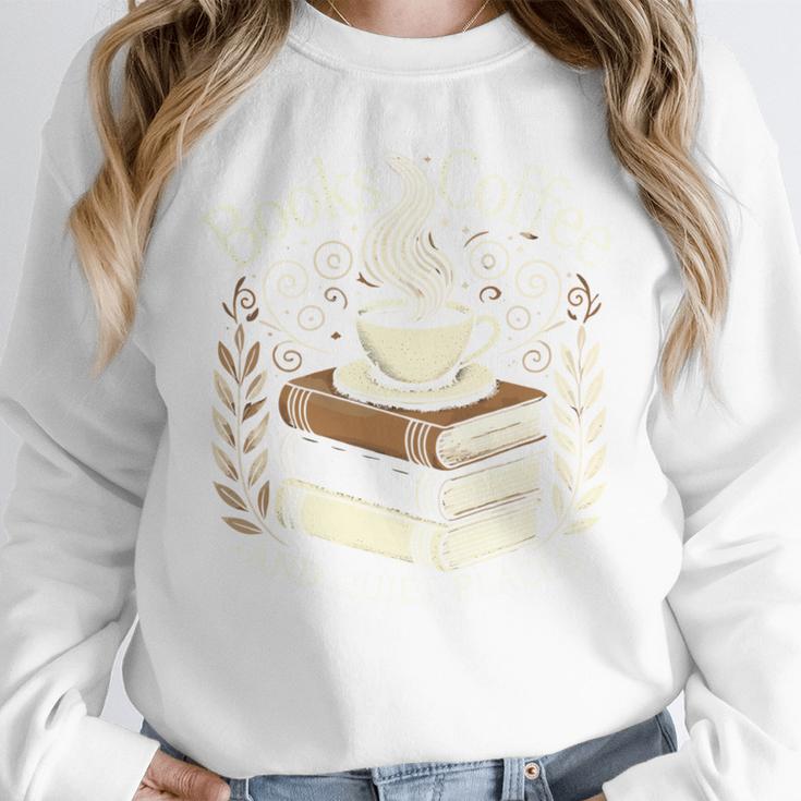 Books Coffee And Quiet Places Literature Unisex Sweatshirt