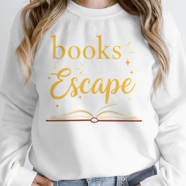 Books Are My Escape Simple Reading Quote Unisex Sweatshirt