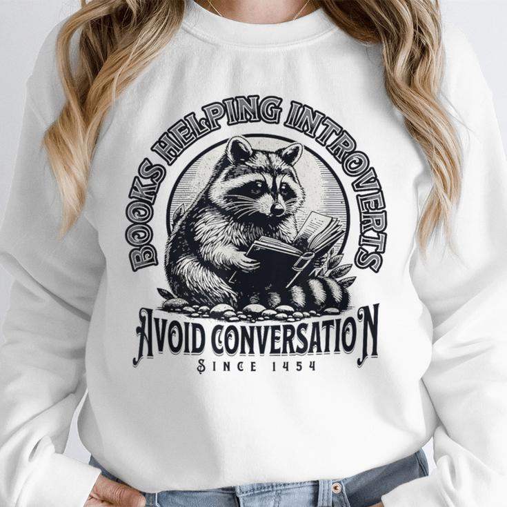 Books Helping Introvert Avoid Conversation Since 1454 Unisex Sweatshirt