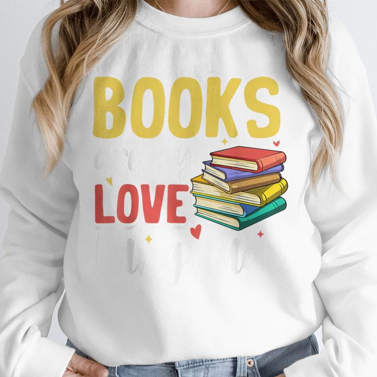 Books Are My Love Language Stack Unisex Sweatshirt