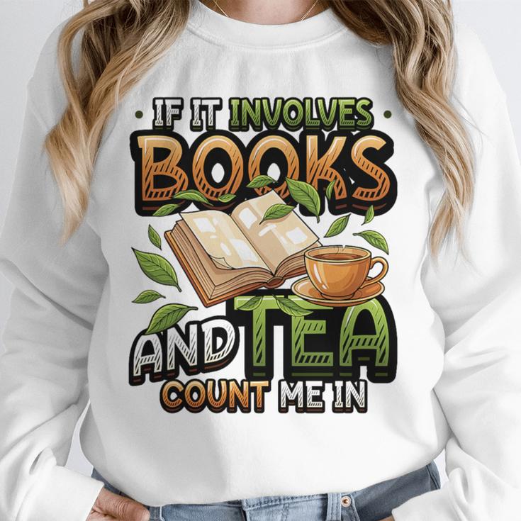 Bookworm If It Involves Books And Tea Lover Reading Premium Tri-Blend Unisex Sweatshirt