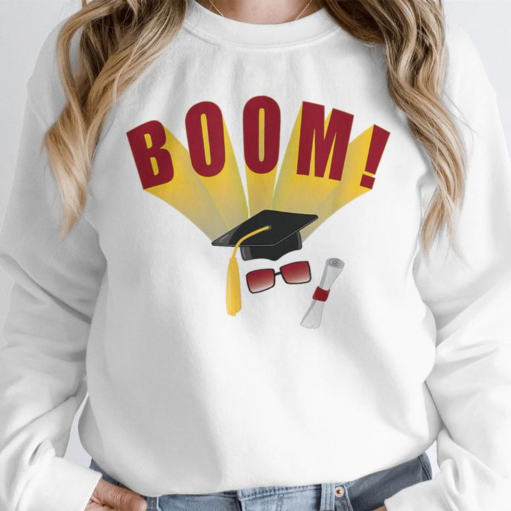 Boom Graduation Hat And Diploma For Proud Graduate Unisex Sweatshirt