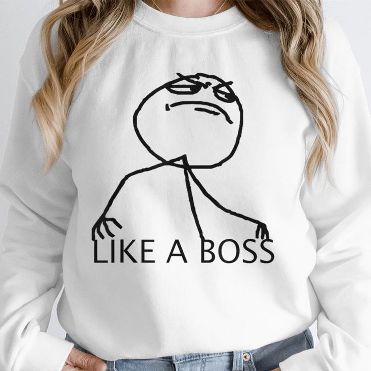 Like A Boss Rage Comic Meme Classic Internet Nostalgia Tee Unisex Sweatshirt Like A Boss Rage Comic Meme Classic Internet Nostalgia Tee Unisex Sweatshirt
