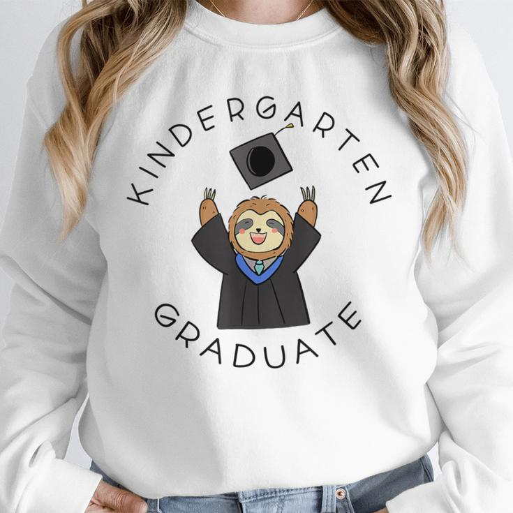 Boys Girls Kindergarten Graduate Sloth Graduation Cap Unisex Sweatshirt