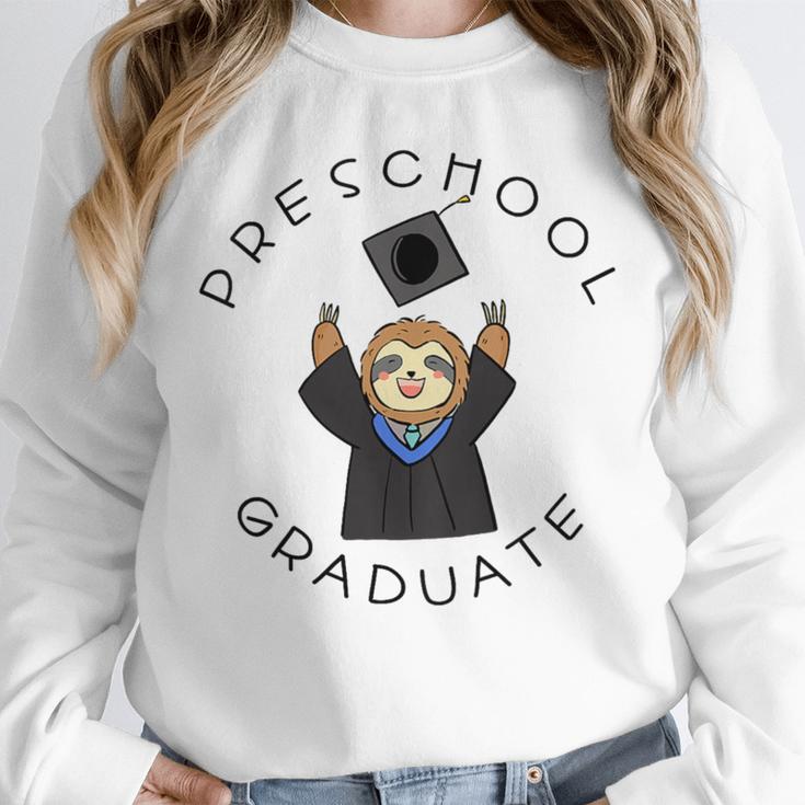 Boys Girls Preschool Graduate Sloth Graduation Cap Unisex Sweatshirt