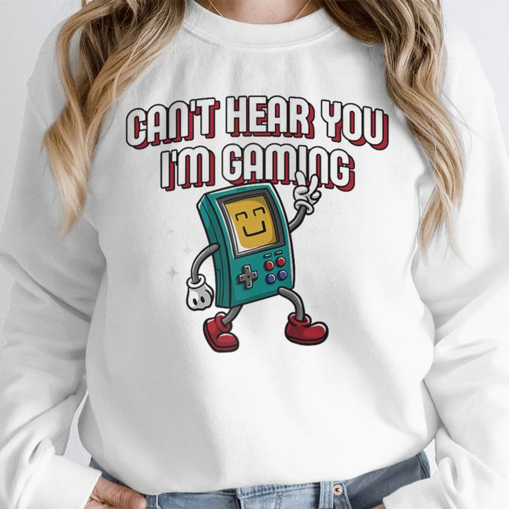 Cant Hear You Im Gaming Introvert Gamer Antisocial Raglan Baseball Tee Unisex Sweatshirt