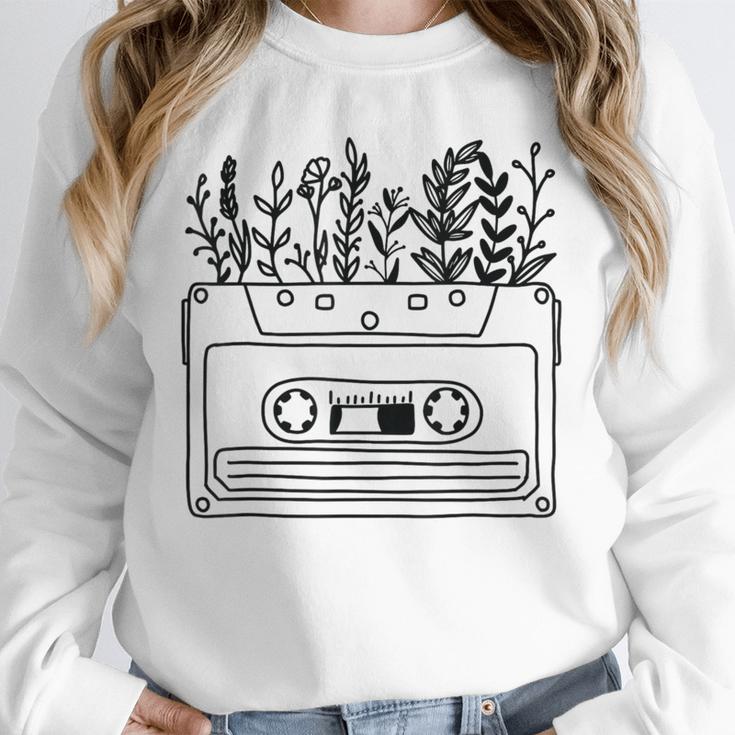 Cassette Tee 80s 90s Retro Party Costume Nostalgia Cassette Unisex Sweatshirt